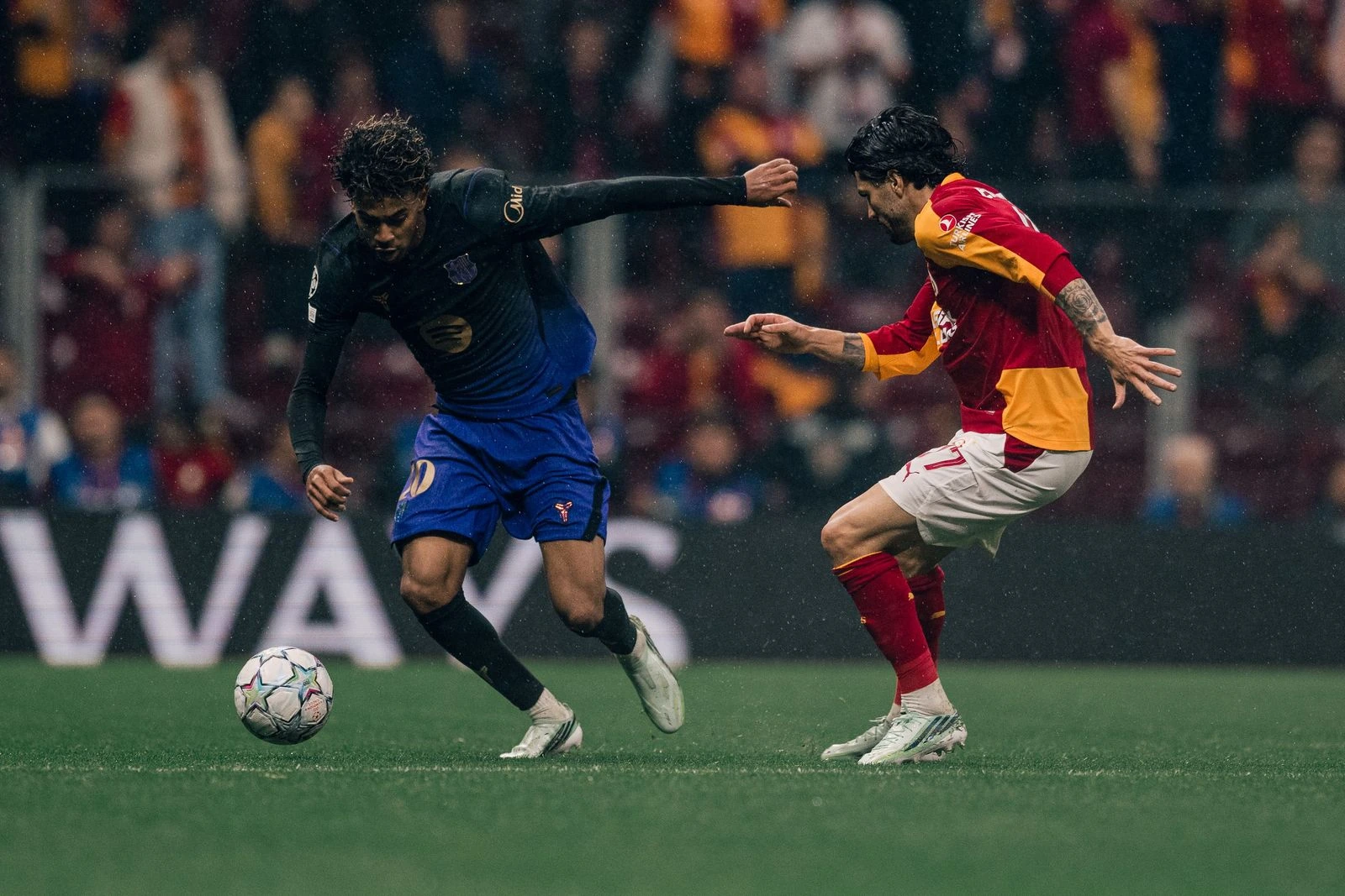 Lamine Yamal during Barcelona’s Champions League match at Galatasaray