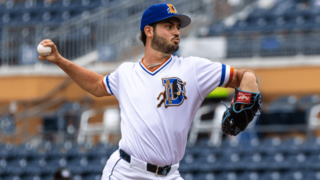 Michael Forret pitches for Triple-A Durham before returning to Baltimore