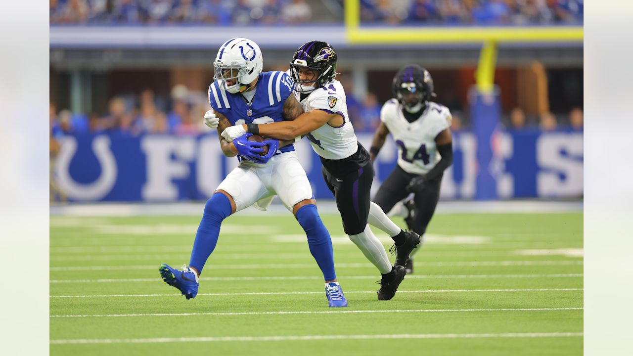 Kyle Hamilton tackles Colts receiver Josh Downs during the Ravens' Week 1 win