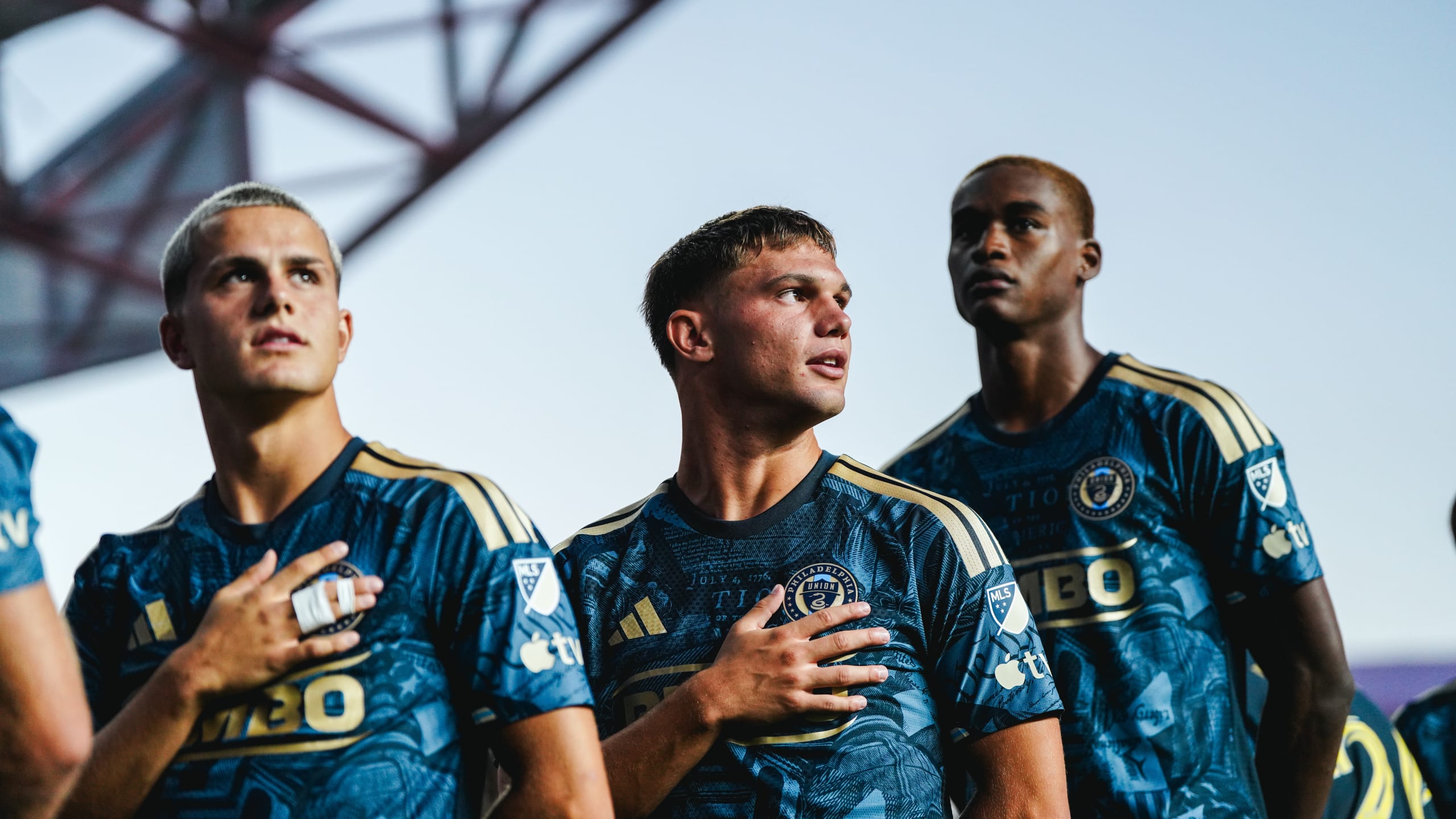 Cavan Sullivan, Frankie Westfield and Neil Pierre together with the Philadelphia Union