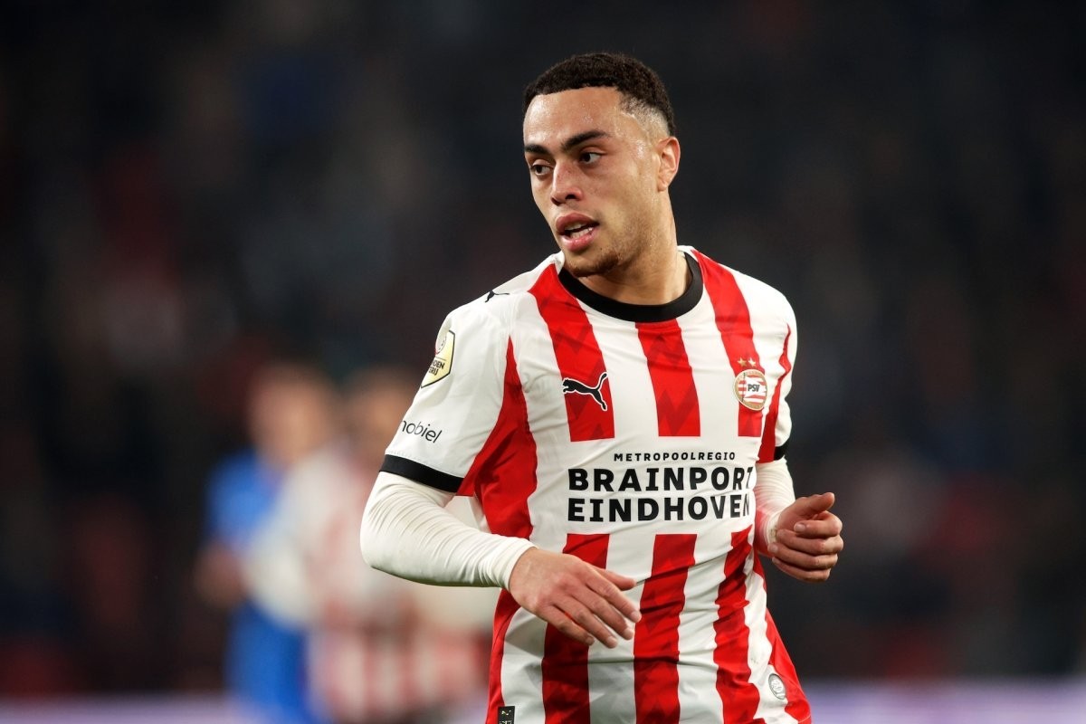Sergiño Dest in action for PSV Eindhoven